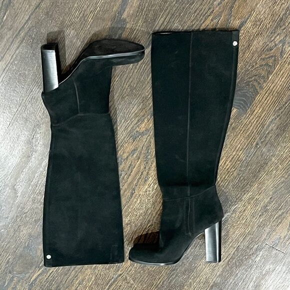 Sam Edelman Shoes - Sam Edelman Boots Women’s 7.5 Victoria Black Suede Leather Knee High Heels